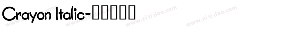 Crayon Italic字体转换